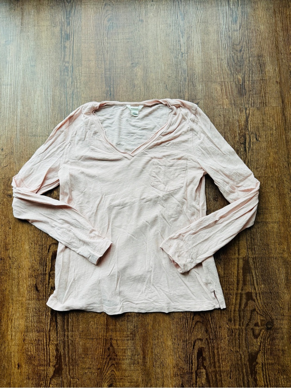Caslon light pink V-neck top- Size XS